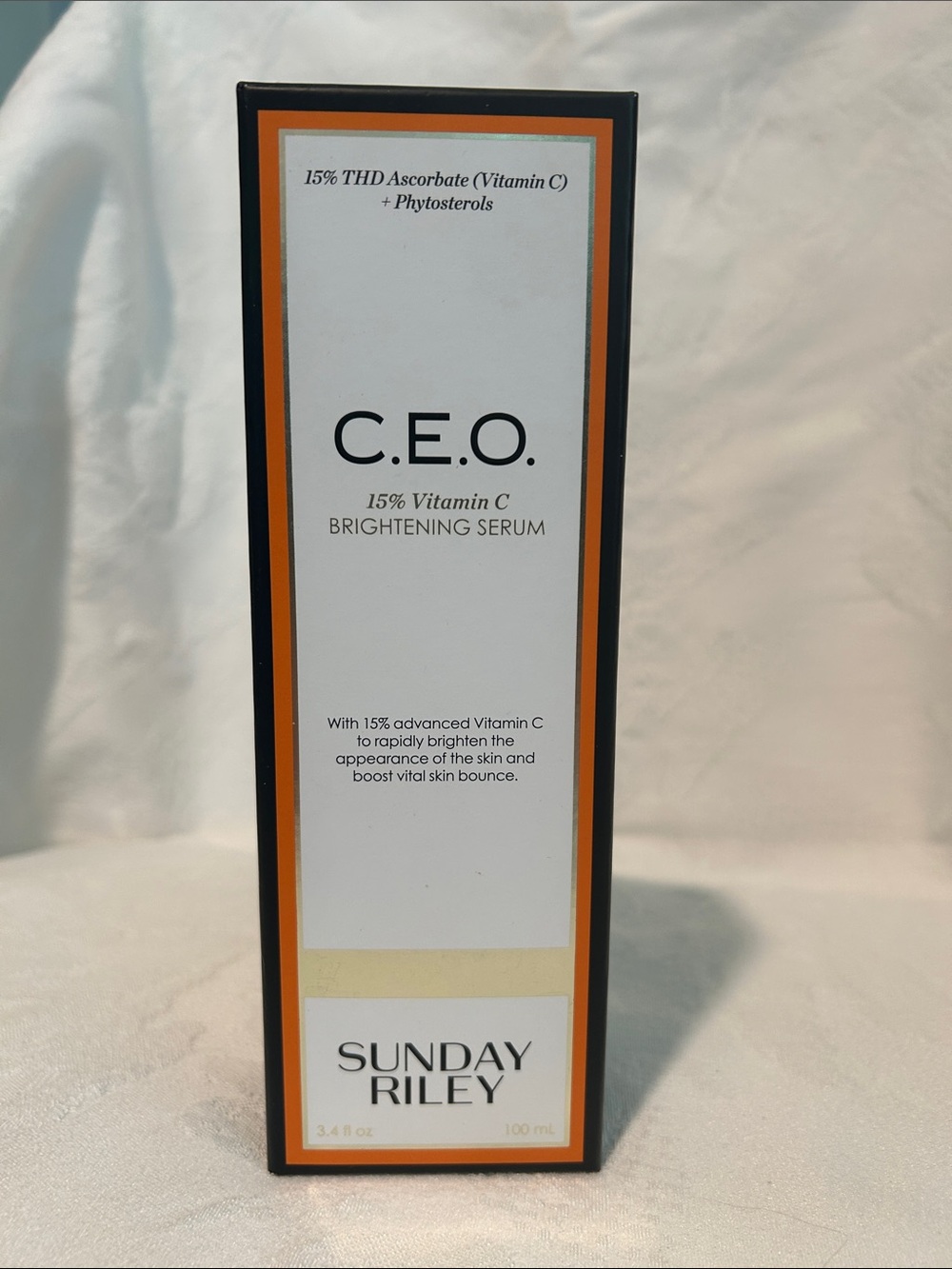 Sunday Riley C.E.O. Brightening Serum - White and Orange Accent